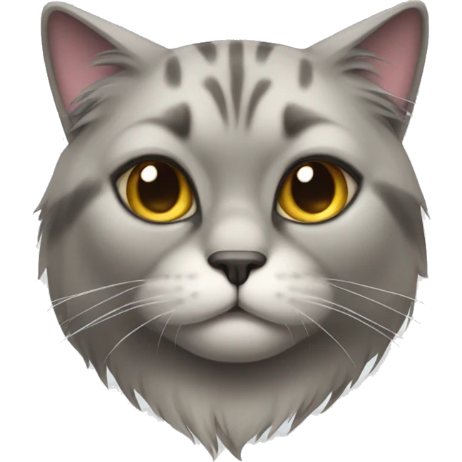 Long hair tubby cat emoji