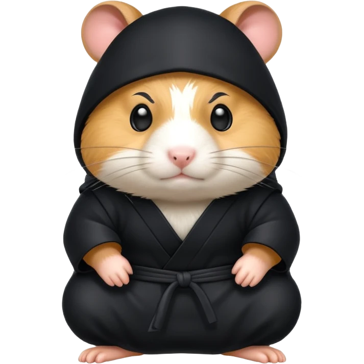 ninja hamster with black fur emoji