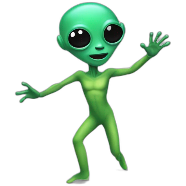 Alien qui dance de la salsa emoji