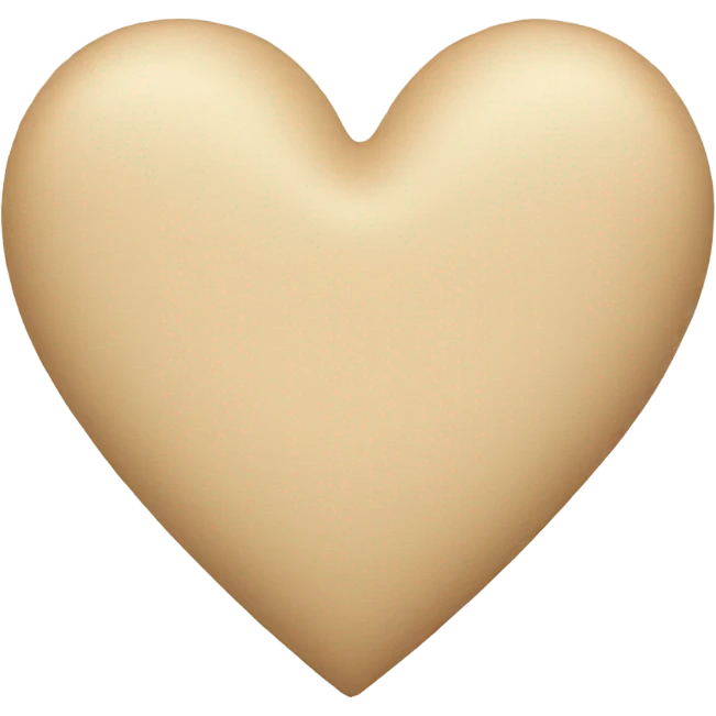 Beige heart  emoji