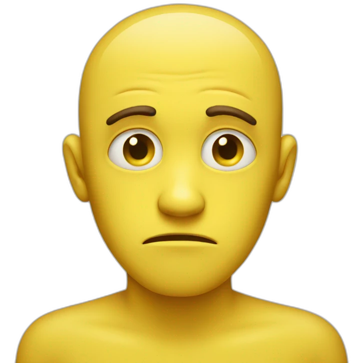 sad yellow face emoji