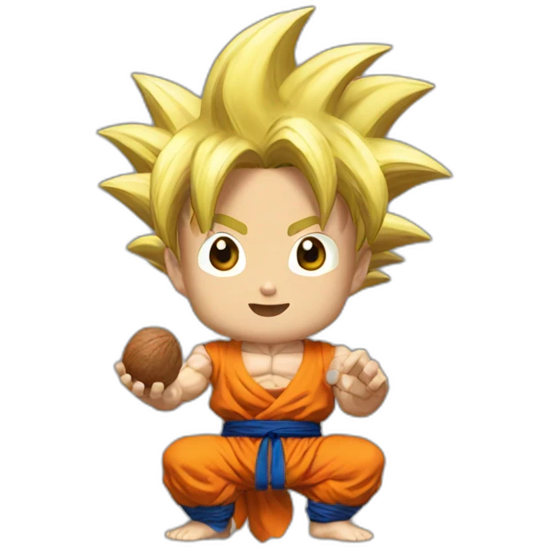 goku holding nuts emoji