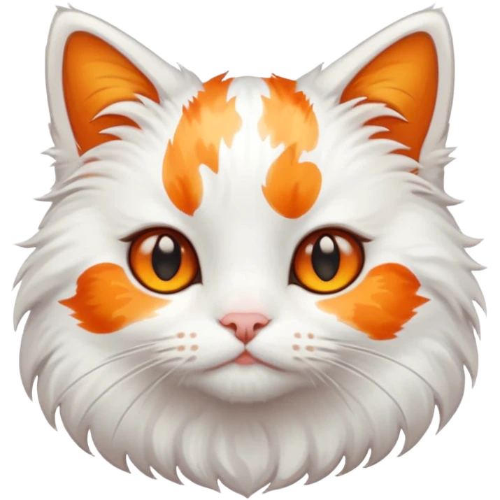 gato blanco con manchas naranjas aesthetic emoji