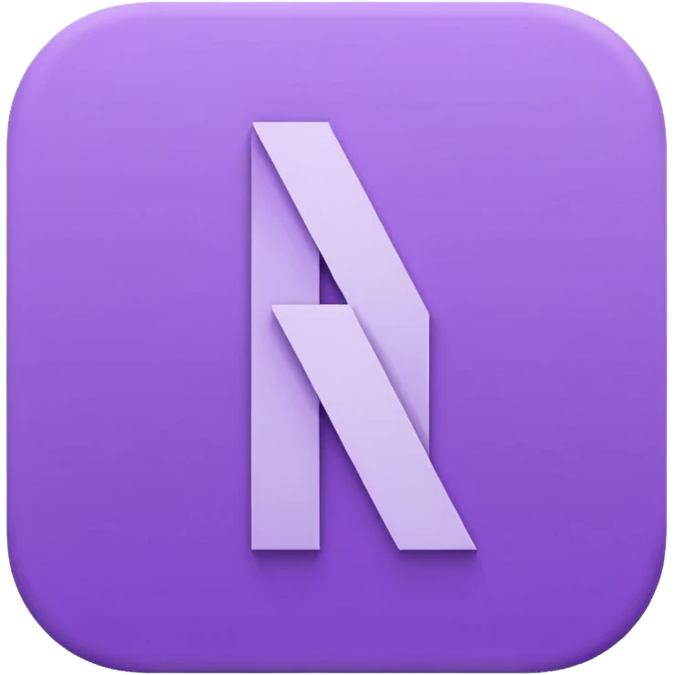 Netflix pretty aesthetic "N" logo in pastel purple emoji