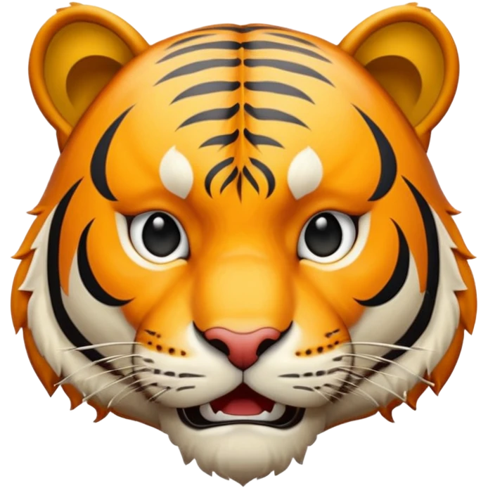 Tigre adulto feroz con la cara mas real no de caricatiraen la cima  emoji