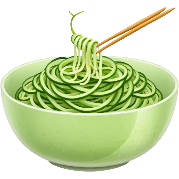 bowl of cucumber noodles emoji