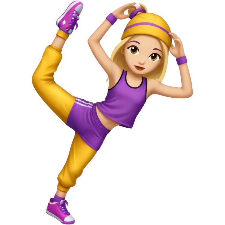 street dancer girl emoji