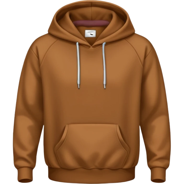 A brown hoodie no human and no zipper nothing on the fornt I like the last one  emoji