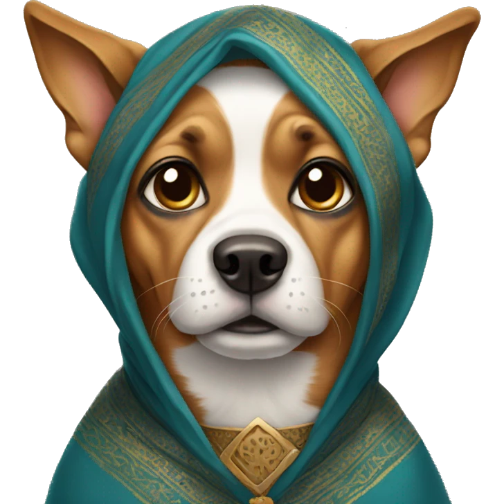 Dog with arabic clothes emoji