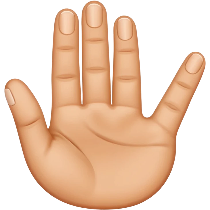 the 2 middle fingers inside an oval shaped hold emoji