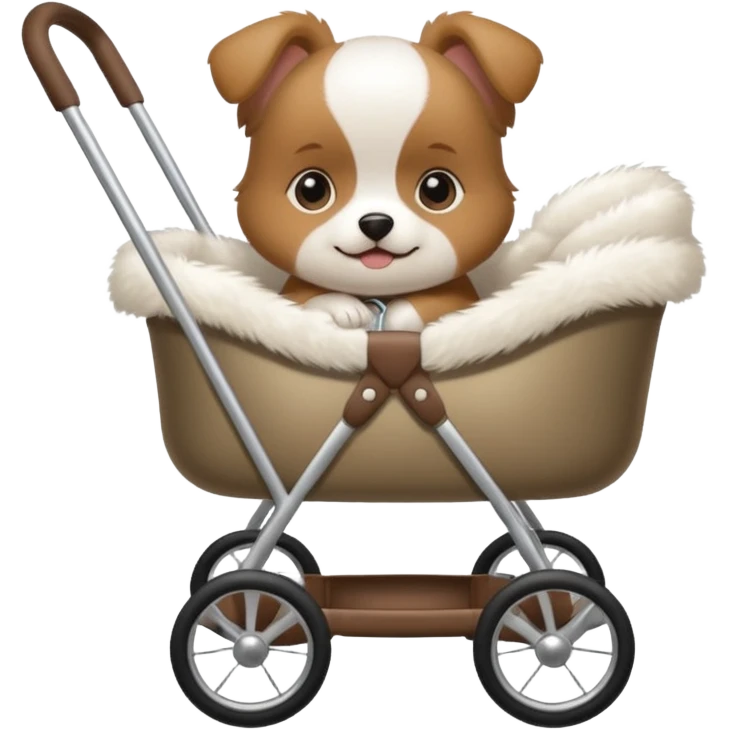 Stroller in puppy emoji