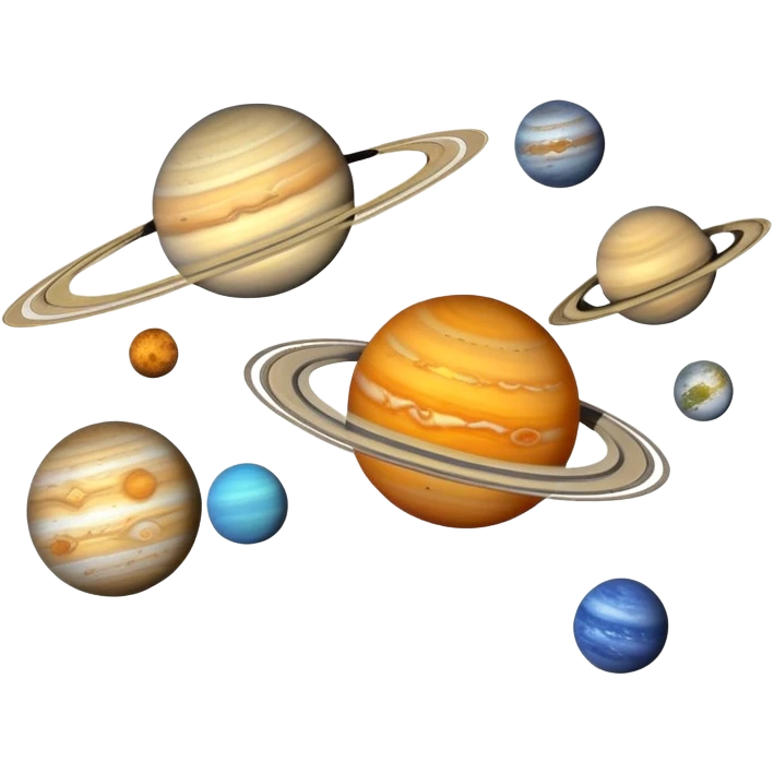 complete solar system with planets emoji