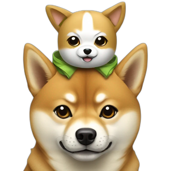 shiba inu with yoda from star wars emoji