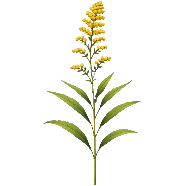 single Goldenrod, straight stem emoji