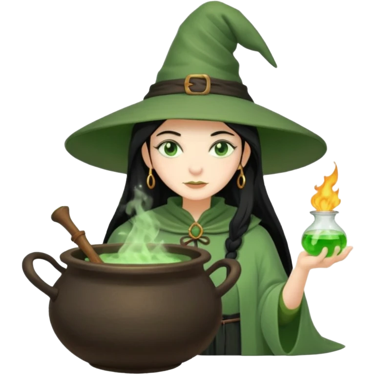 green witch cooking potion emoji