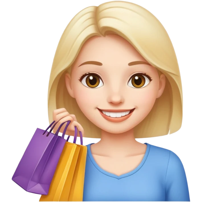 Girl is going to shopping emoji