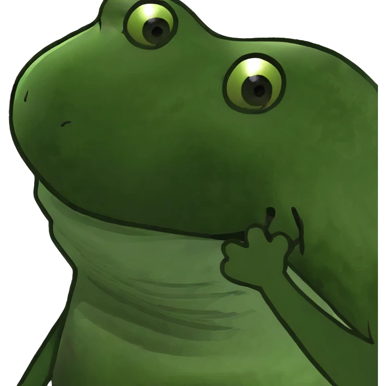 A happy frog  emoji