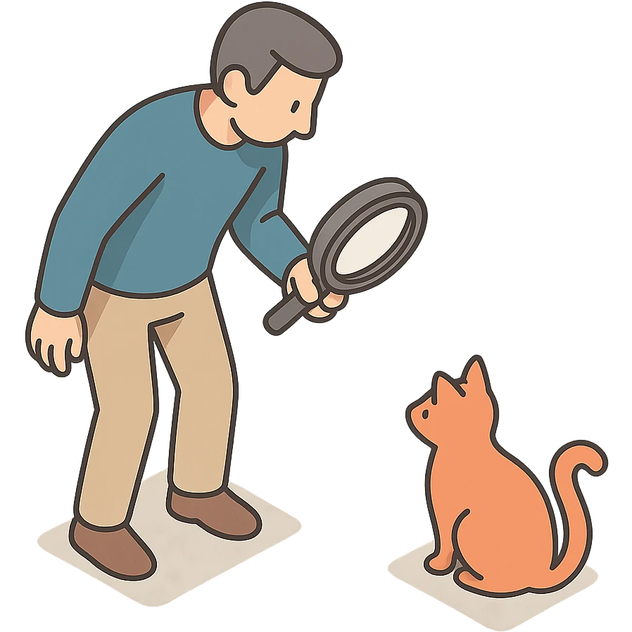 мужчина ищет кошку которая пропала emoji