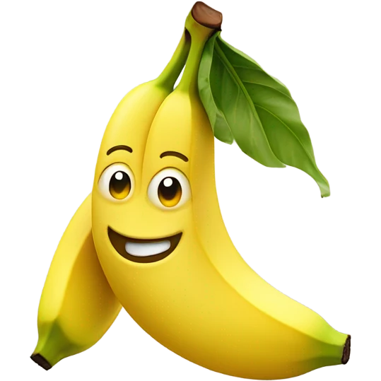 A smiling banana emoji