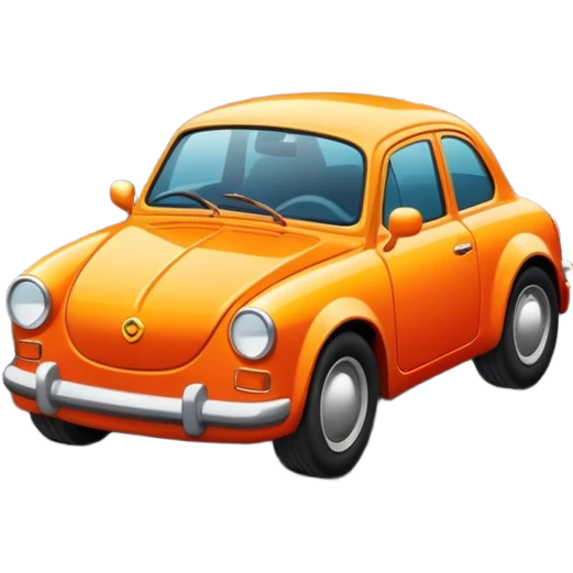 um carro andando em uma autoestrada com um lindo pôr do sol emoji