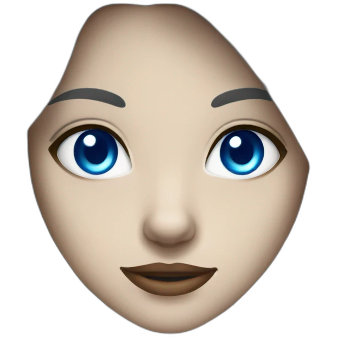 dark female gray wolf blue eyes  emoji