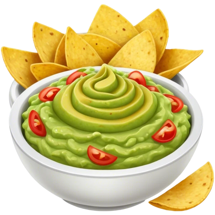 Chips and ￼guacamole  emoji