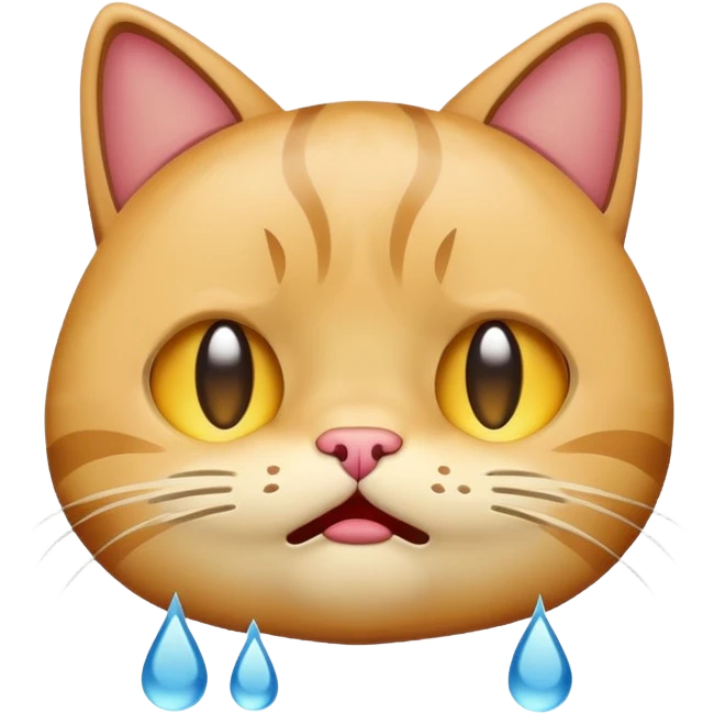 A cat emoji crying emoji