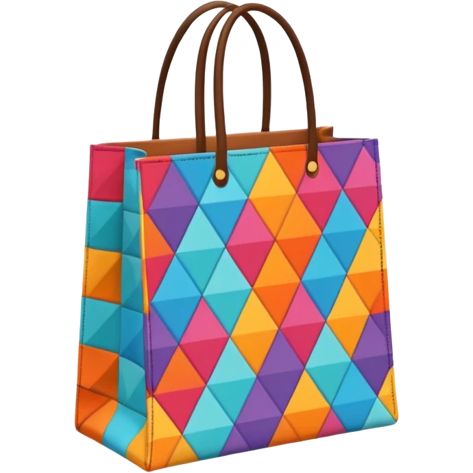 aesthetic shopping bag with pattern emoji