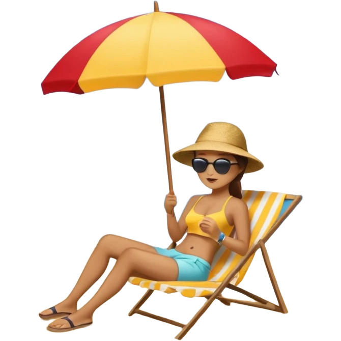 persona poniendo toldo emoji