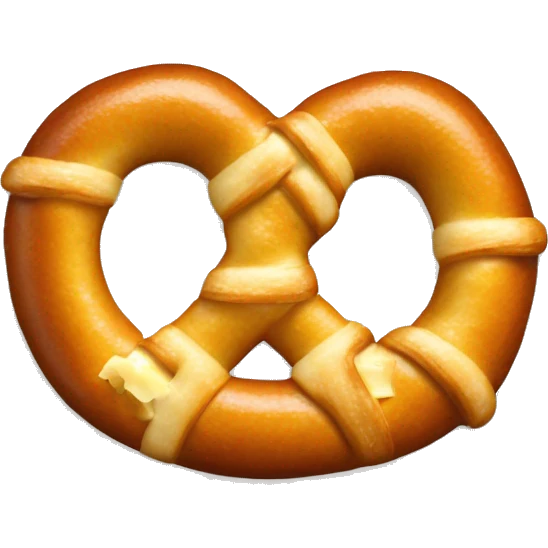 Pretzel with chesse emoji