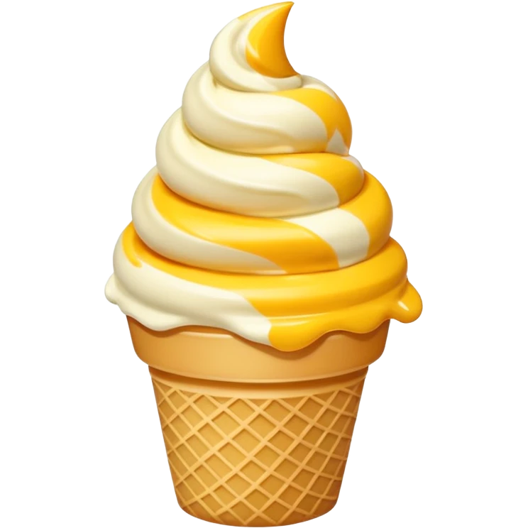 mango and vanilla ice cream emoji