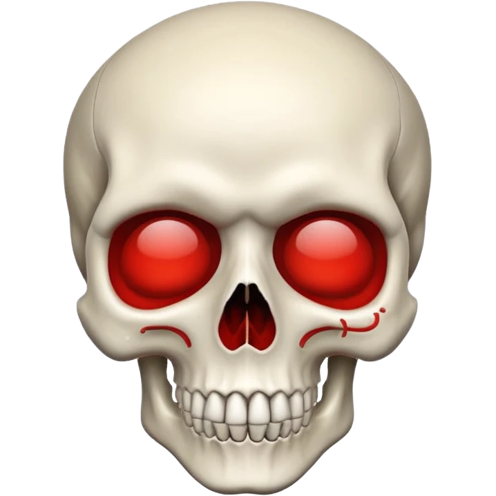 Skull With red border outline  emoji