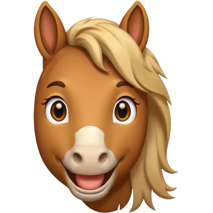 iOS looking horse mixed with a human portrait emoji emoji