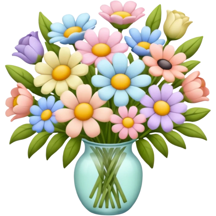 Light colored flower bouquet  emoji