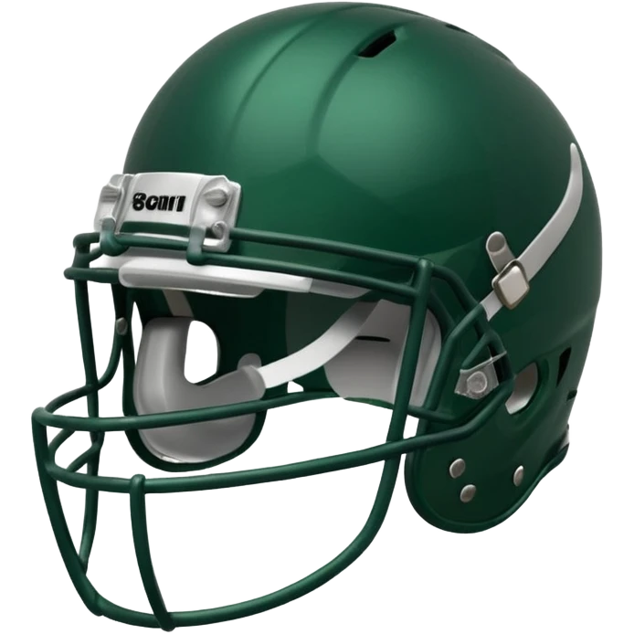 College football player helmet in dark green color emoji