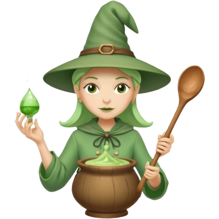 green witch cooking potion emoji