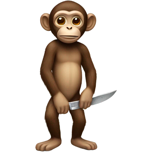 Monkey with knife emoji