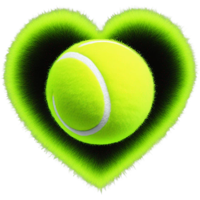 Tennis ball as a heart emoji