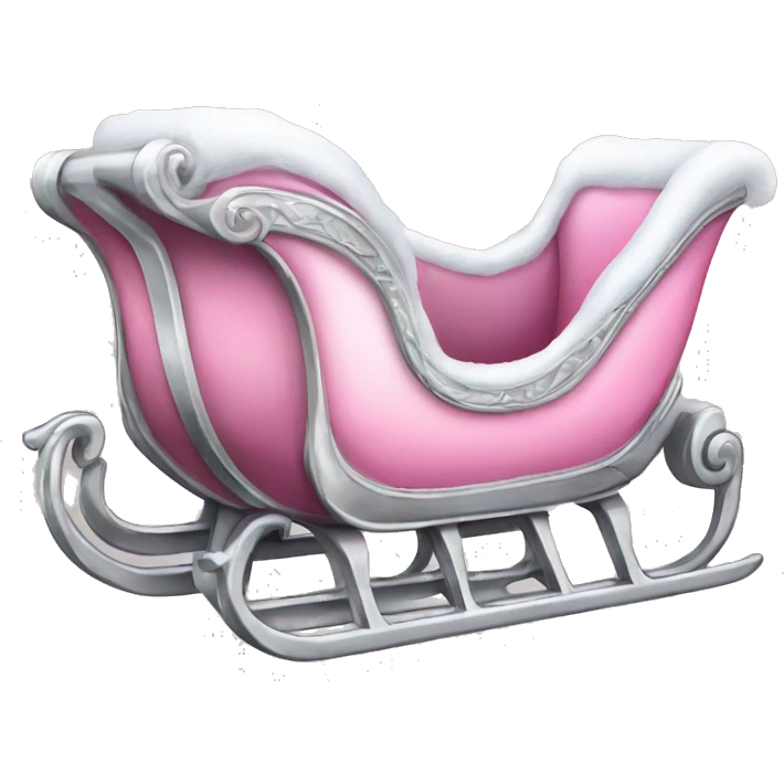  pink sleigh silver trim emoji