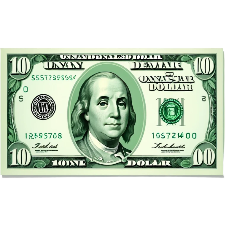 $100 rectangular dollar bill emoji
