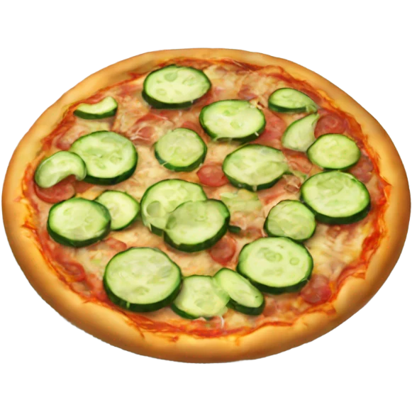 Pizza with cucumbers emoji