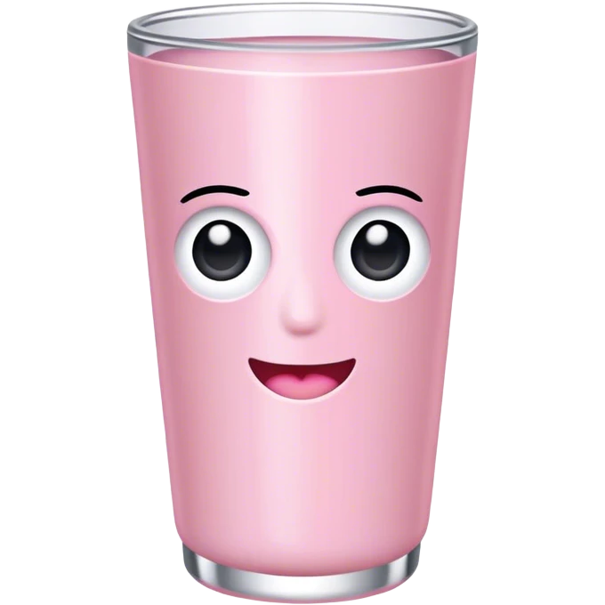 Light pink tumbler without face emoji