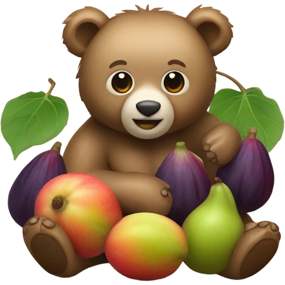 bear mixed fig emoji