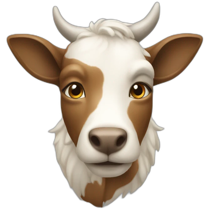 Un chat sur une vache emoji