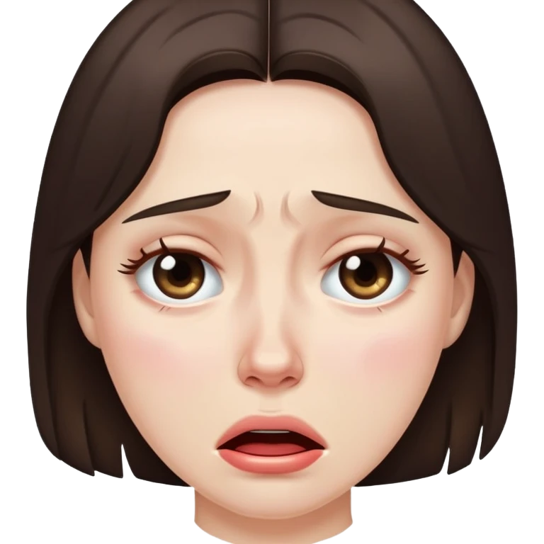 Emo brunette crying  emoji
