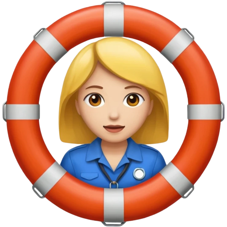 life saver woman emoji