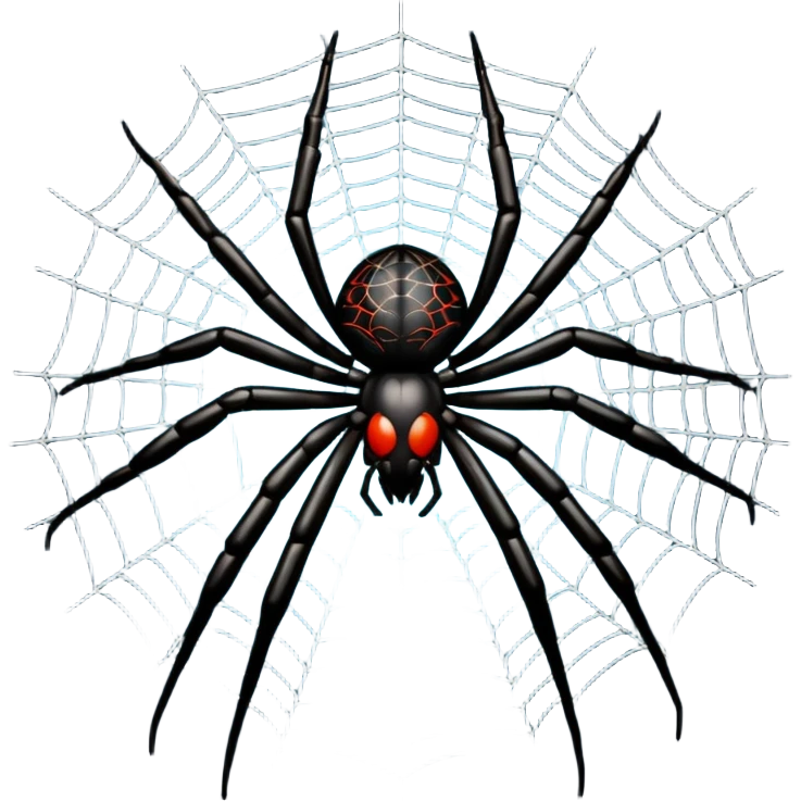 Spider on cobweb emoji