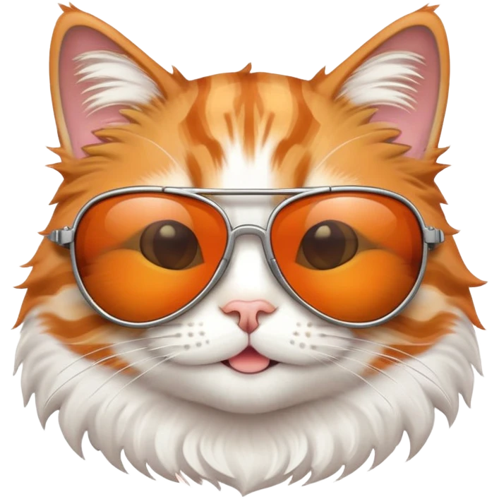 Smiling cat with aviator sunglasses emoji