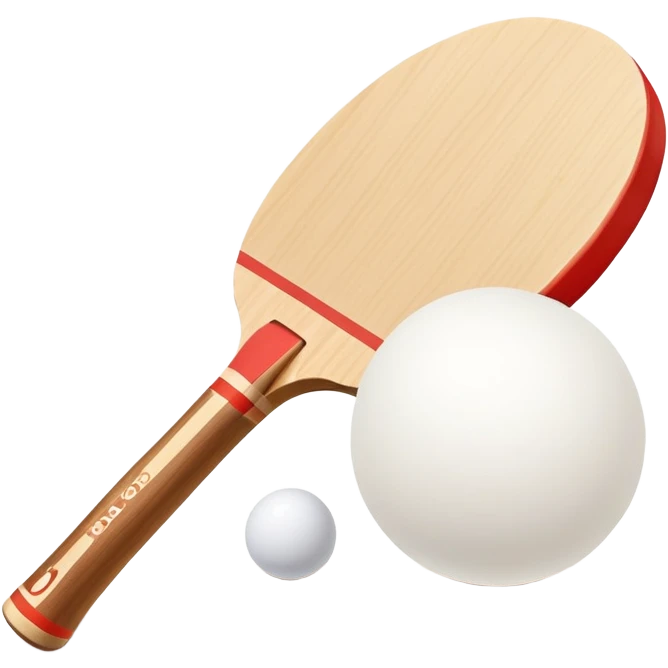 table tennis paddle and ball emoji