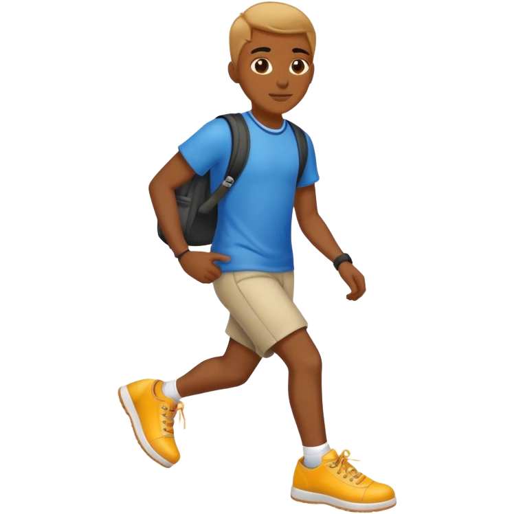 Un nero con le scarpe di gomma emoji